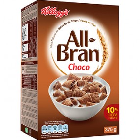 KELLOGG´S ALL BRAN Choco cereales paquete 375 grs